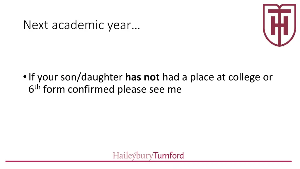next academic year