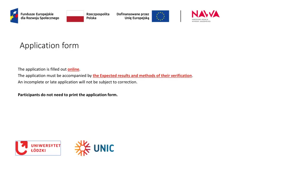 application form