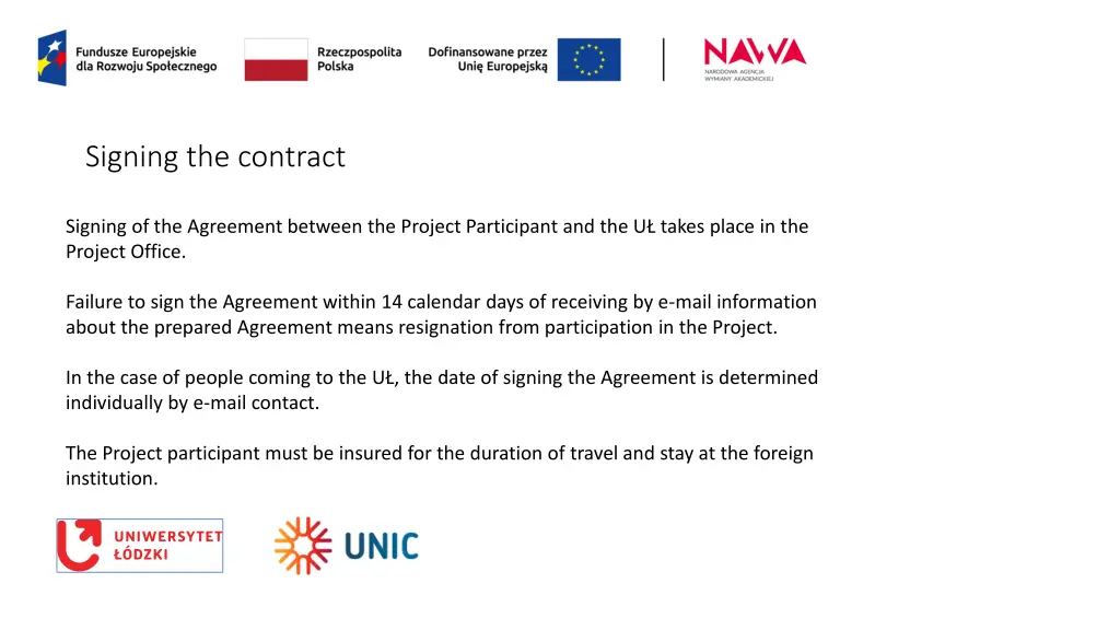signing the contract