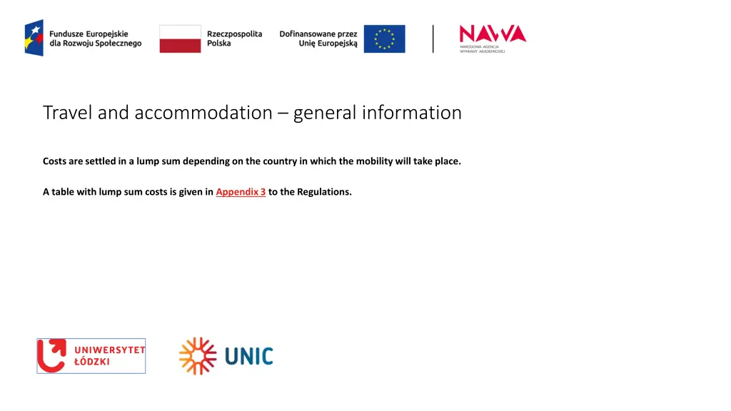 travel and accommodation general information