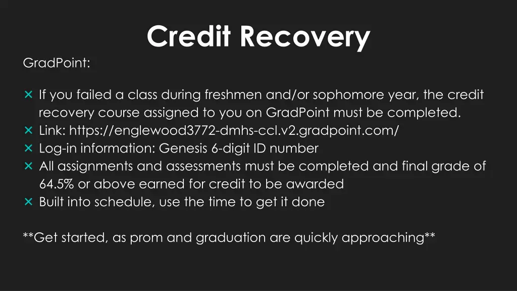 credit recovery