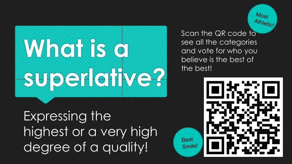 scan the qr code to see all the categories
