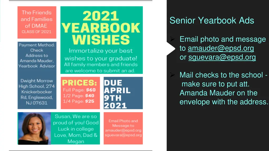 senior yearbook ads