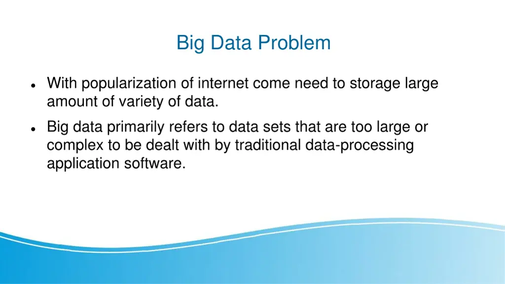 big data problem