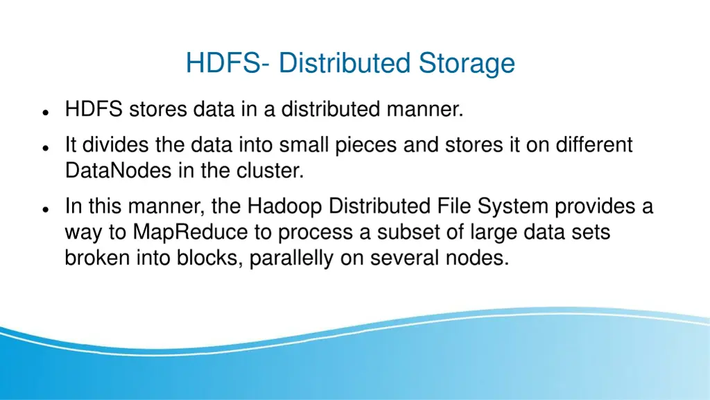hdfs distributed storage