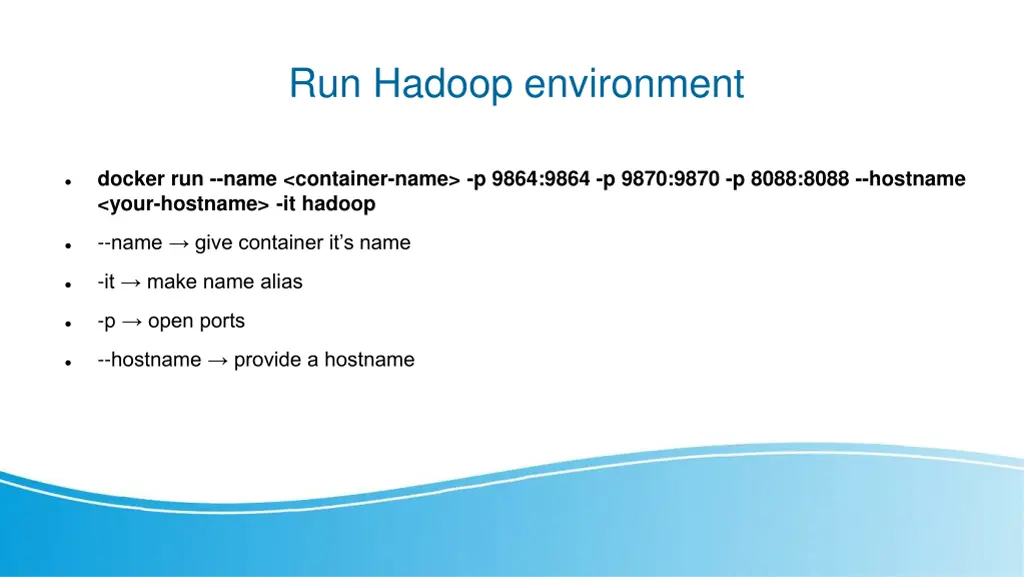 run hadoop environment