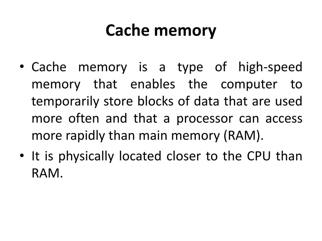 cache memory