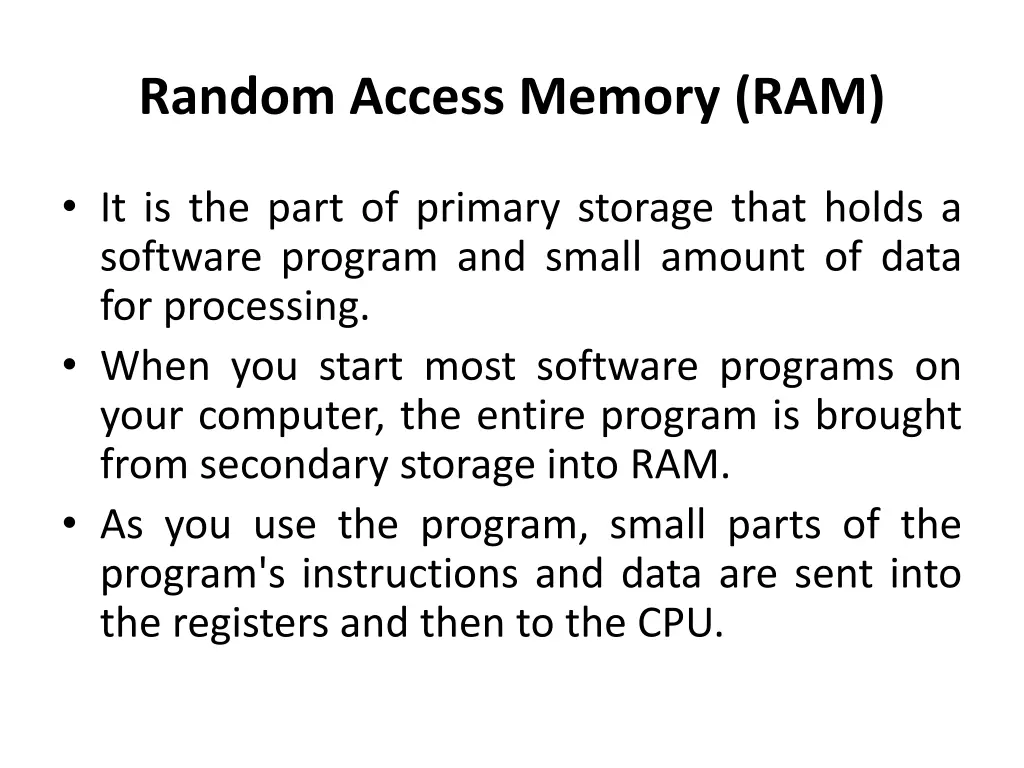 random access memory ram