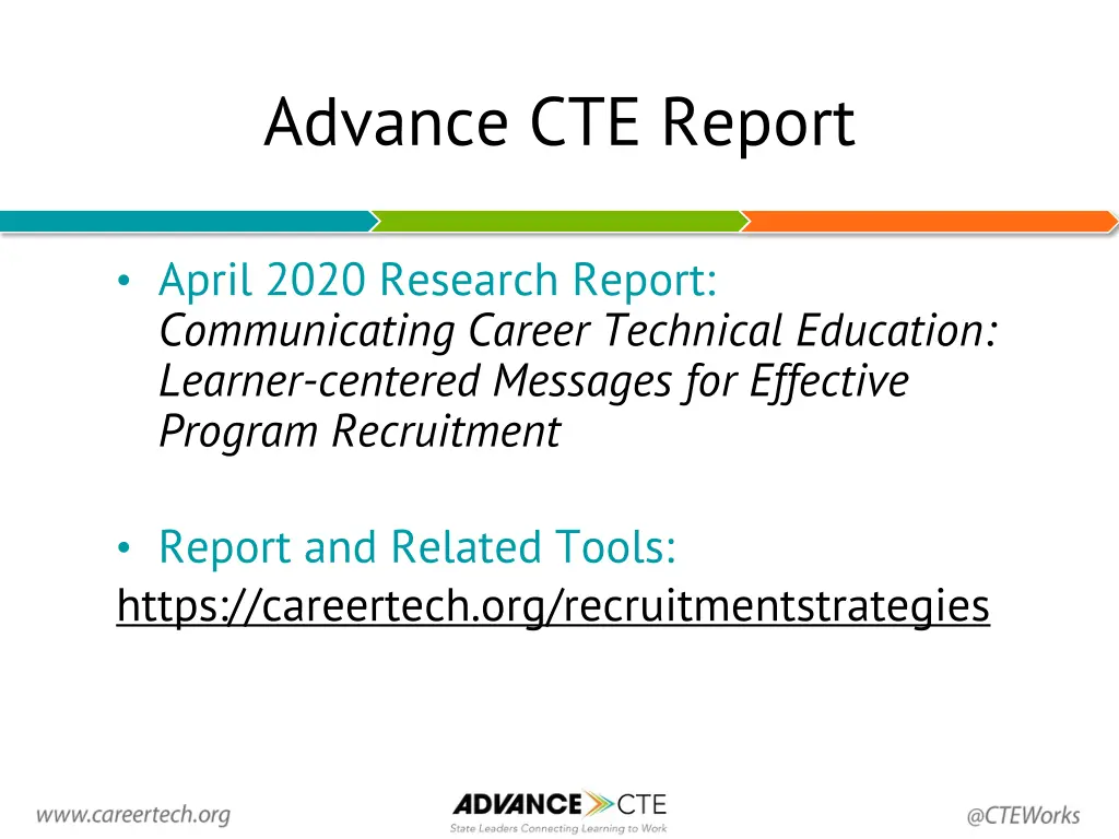 advance cte report
