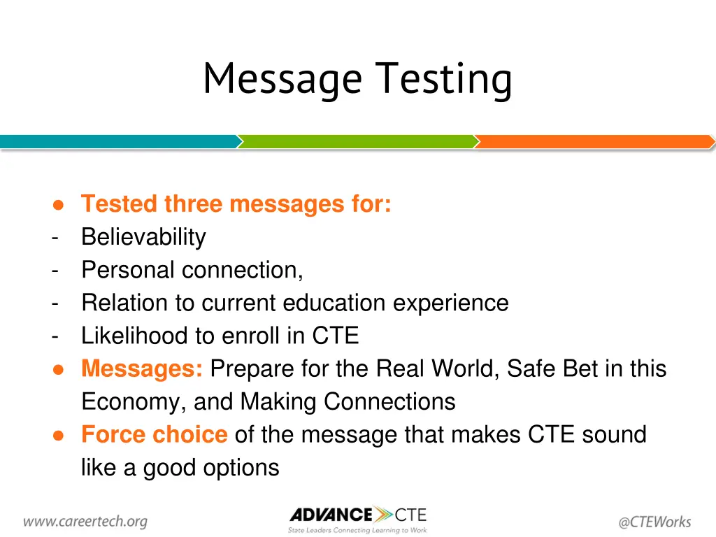 message testing