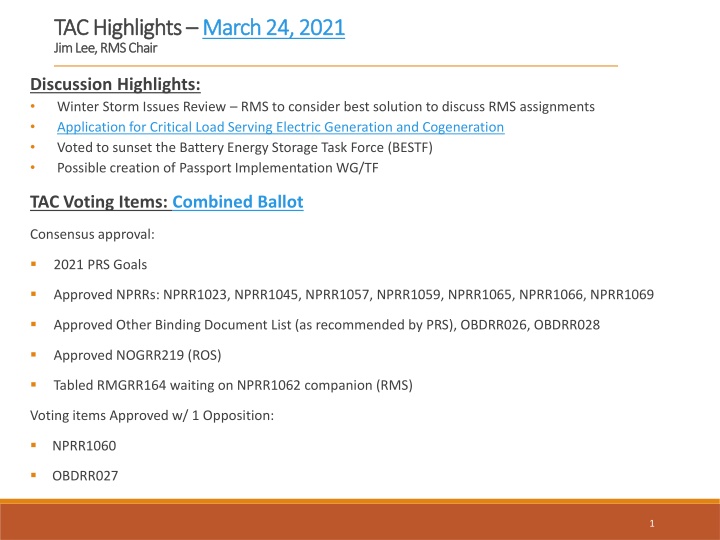 tac highlights tac highlights march 24 2021