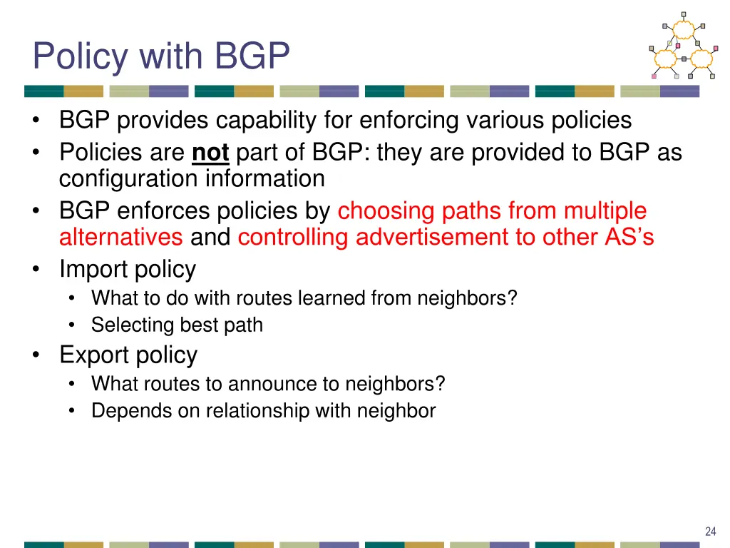 policy with bgp