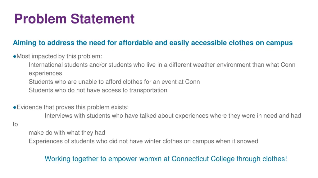 problem statement