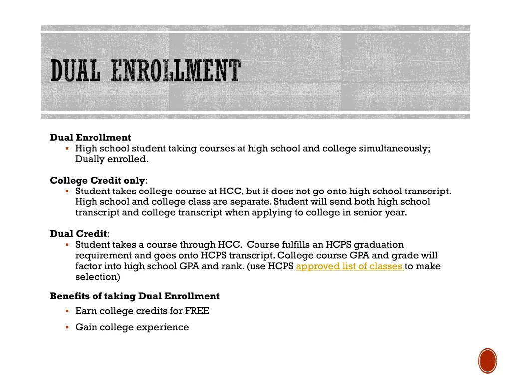 dual enrollment