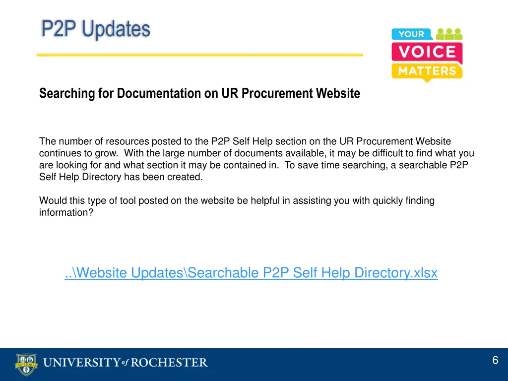 p2p updates 2
