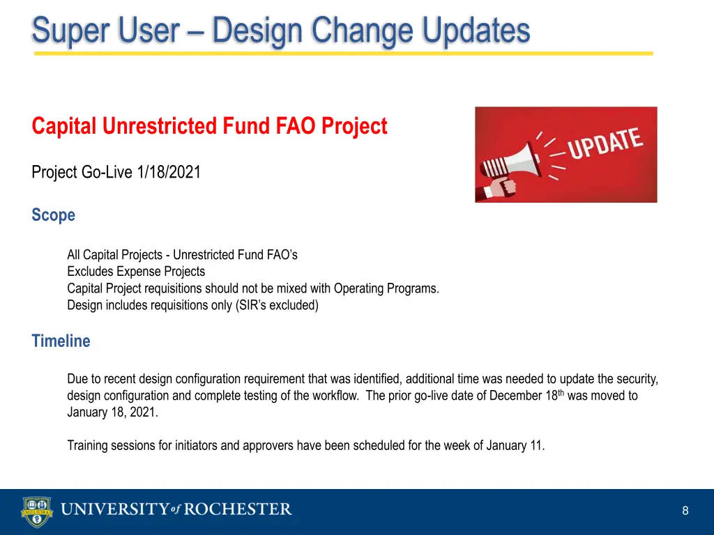 super user design change updates