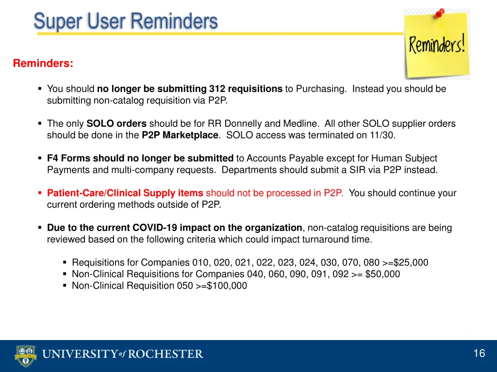 super user reminders