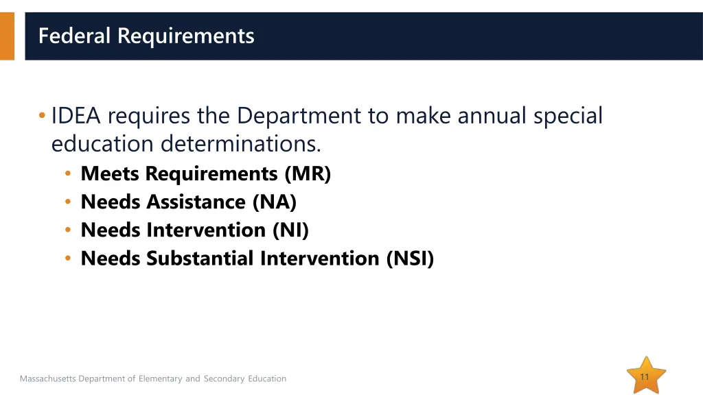 federal requirements
