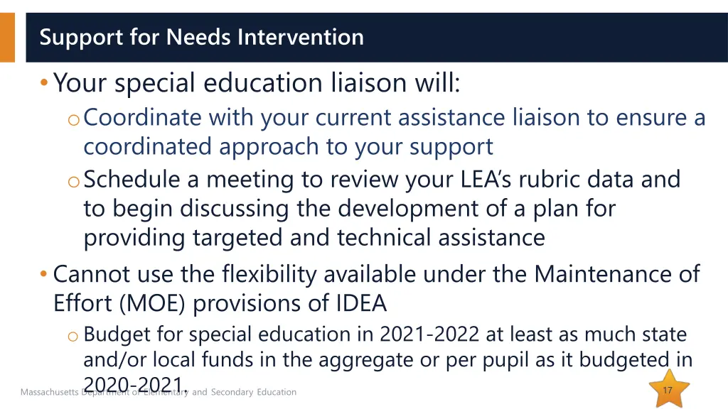 support for needs intervention your special