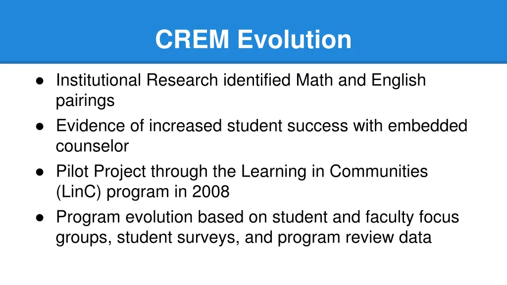 crem evolution