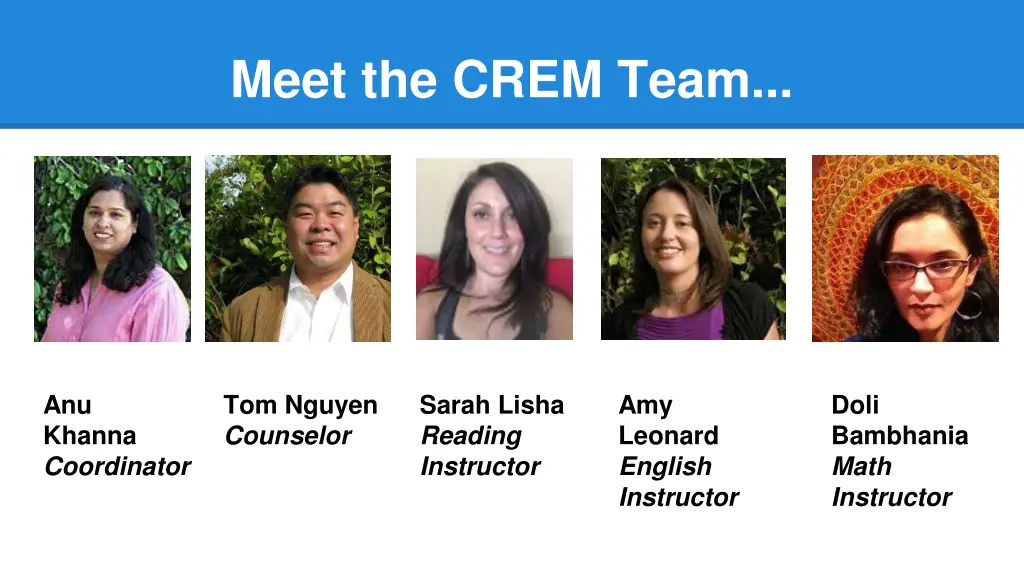 meet the crem team
