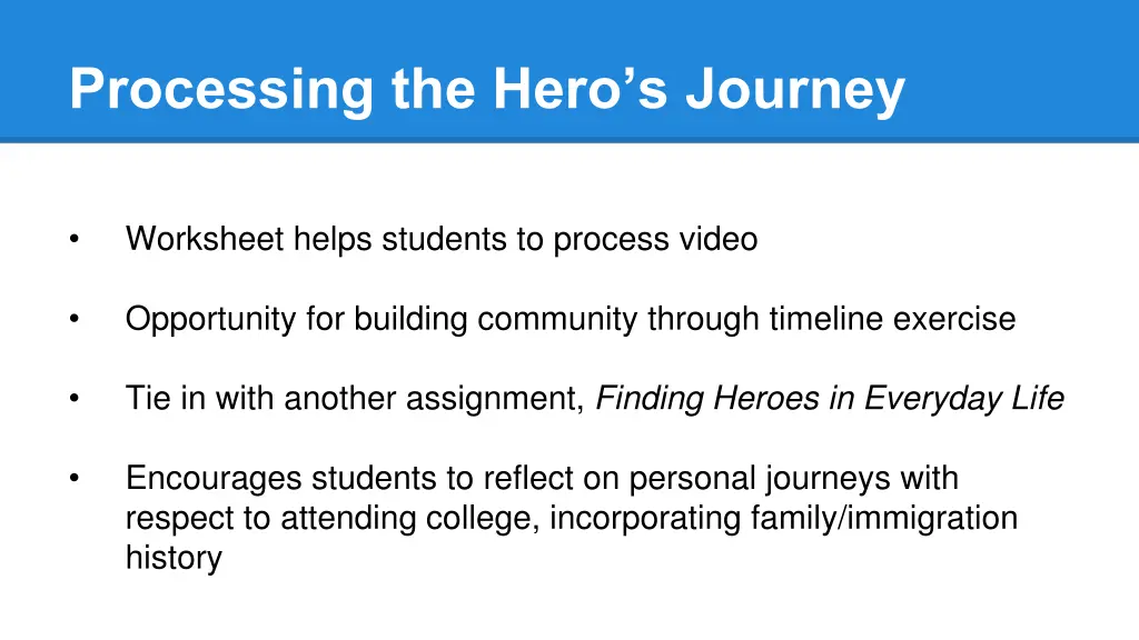processing the hero s journey