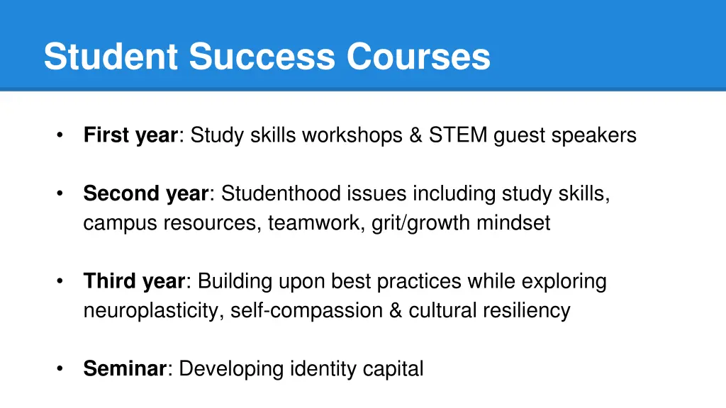 student success courses
