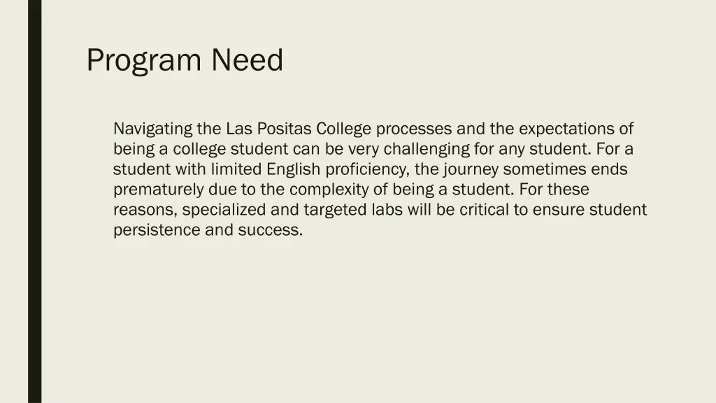 program need