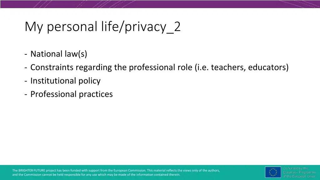 my personal life privacy 2