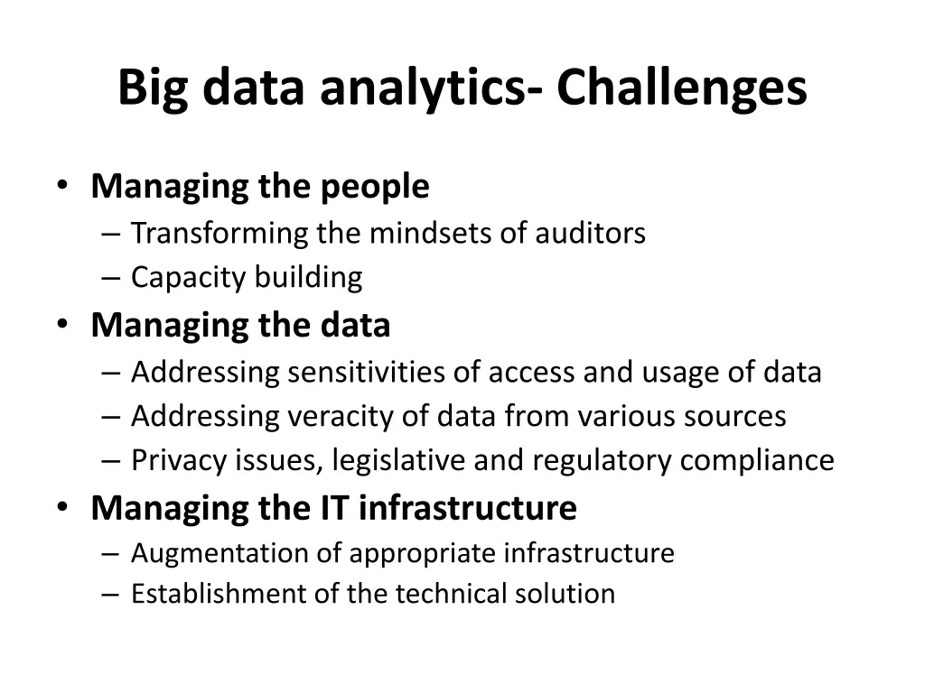 big data analytics challenges