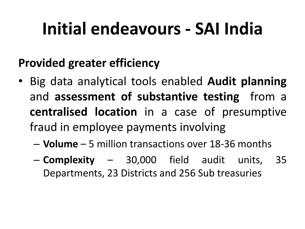 initial endeavours sai india 1