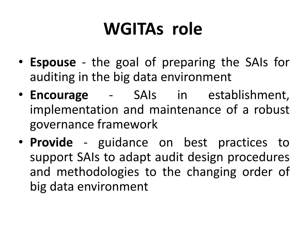 wgitas role