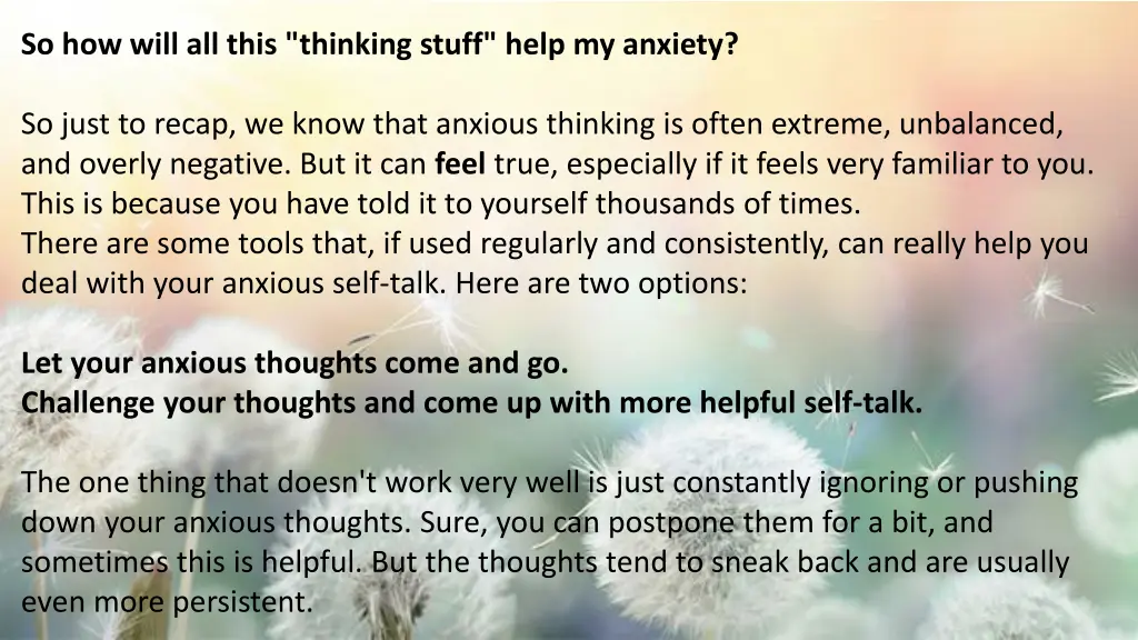 so how will all this thinking stuff help