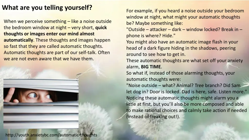 what are you telling yourself