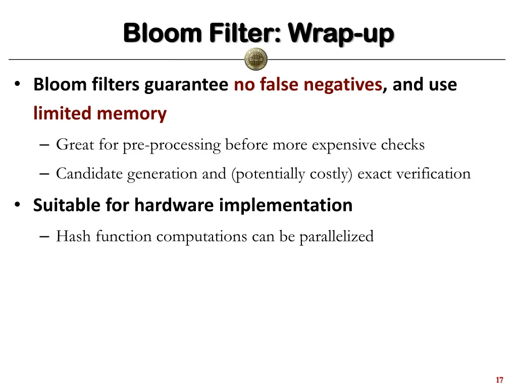 bloom filter wrap bloom filter wrap up