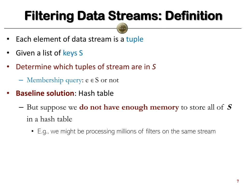 filtering data streams definition filtering data