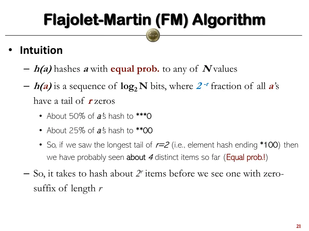 flajolet flajolet martin fm algorithm martin 1