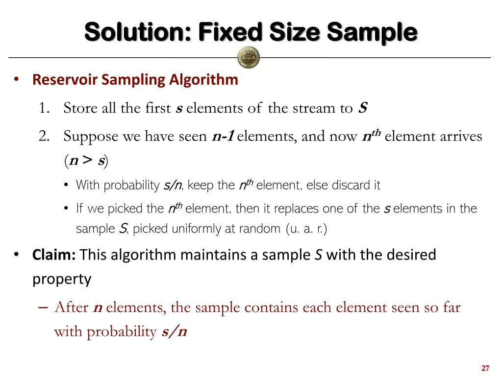 solution fixed size sample solution fixed size