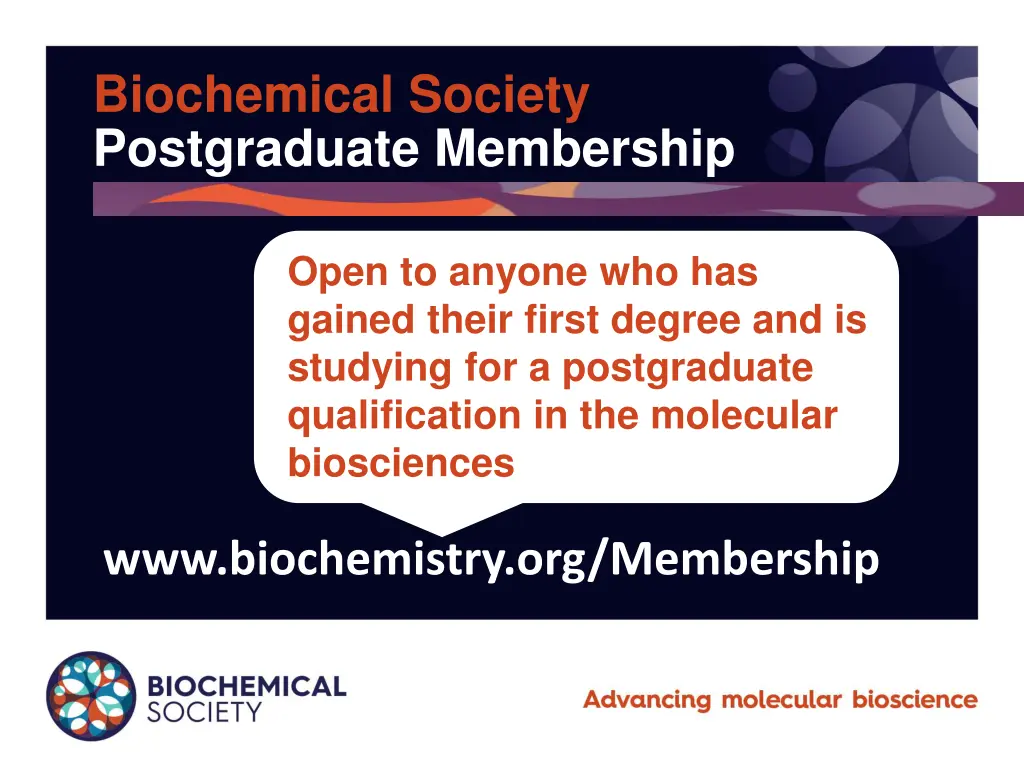 biochemical society postgraduate membership