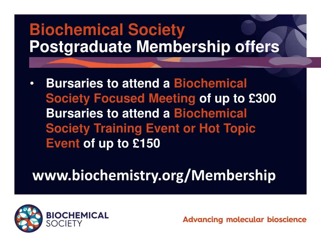 biochemical society postgraduate membership offers 1