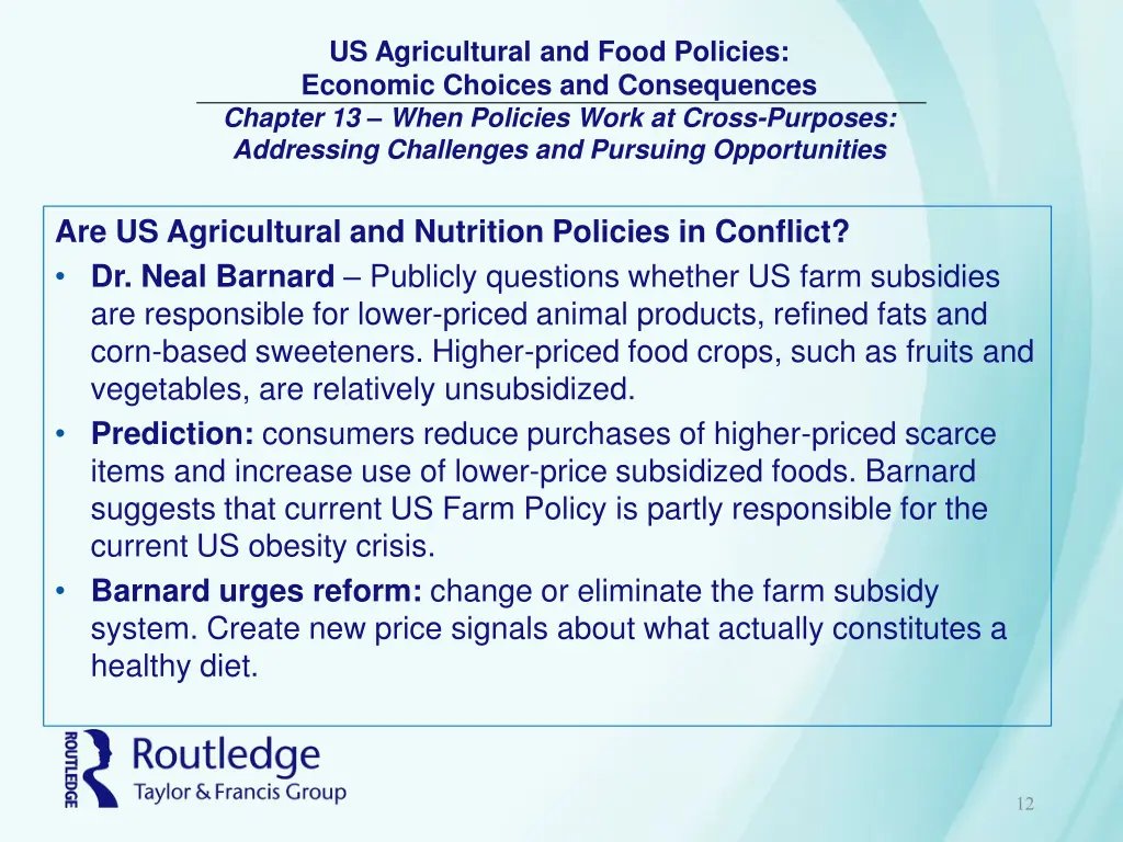us agricultural and food policies economic 11
