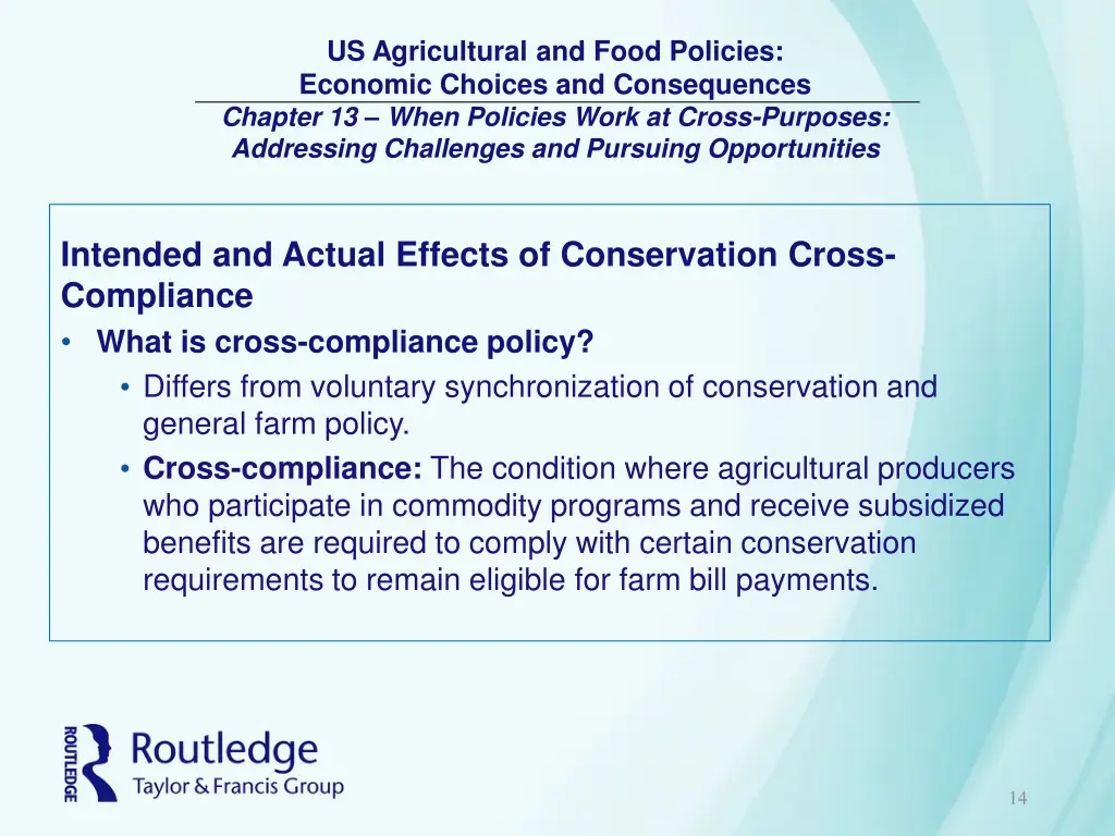 us agricultural and food policies economic 13