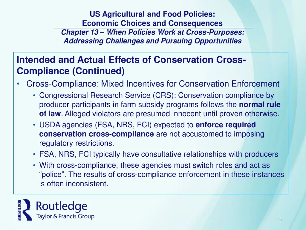 us agricultural and food policies economic 14