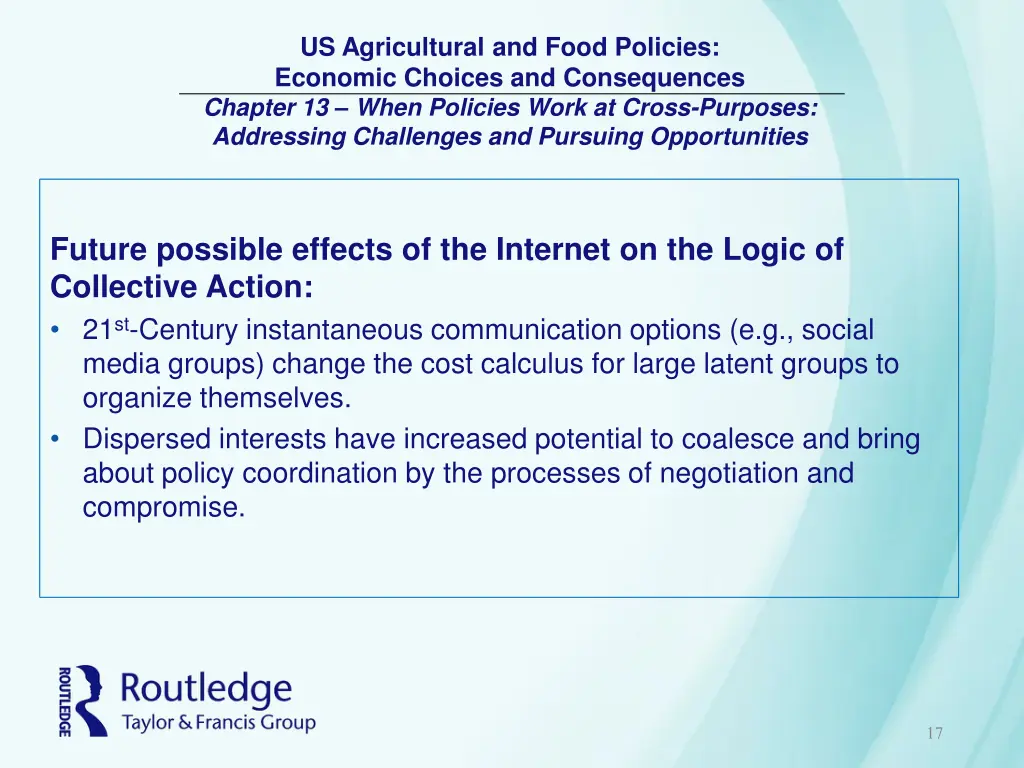 us agricultural and food policies economic 16