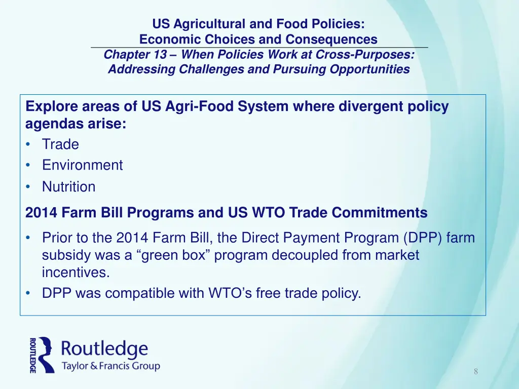 us agricultural and food policies economic 7