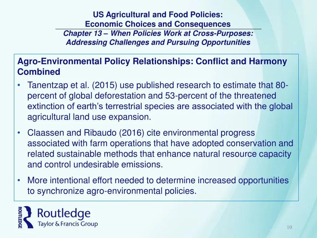 us agricultural and food policies economic 9