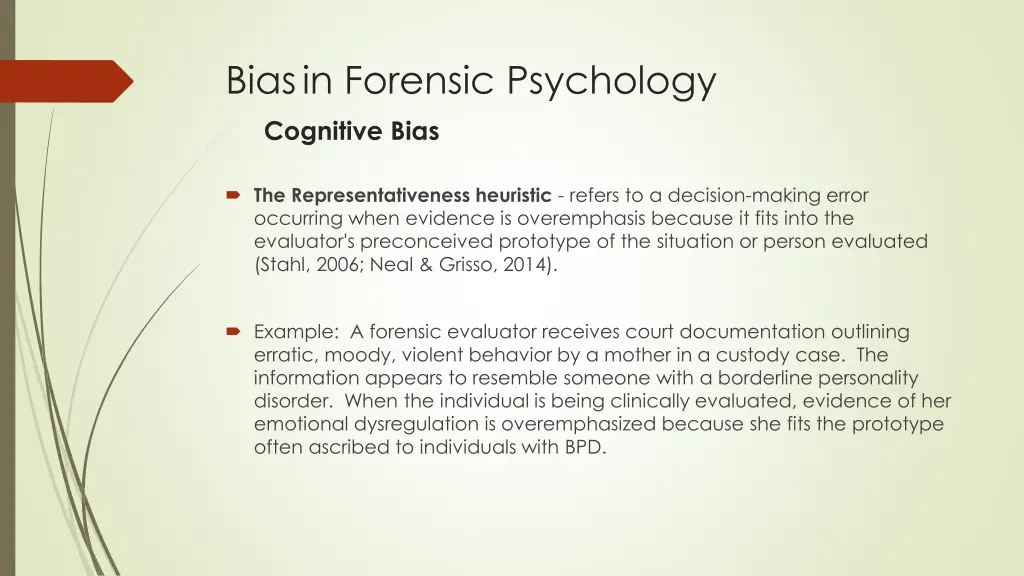 bias in forensic psychology cognitive bias 1