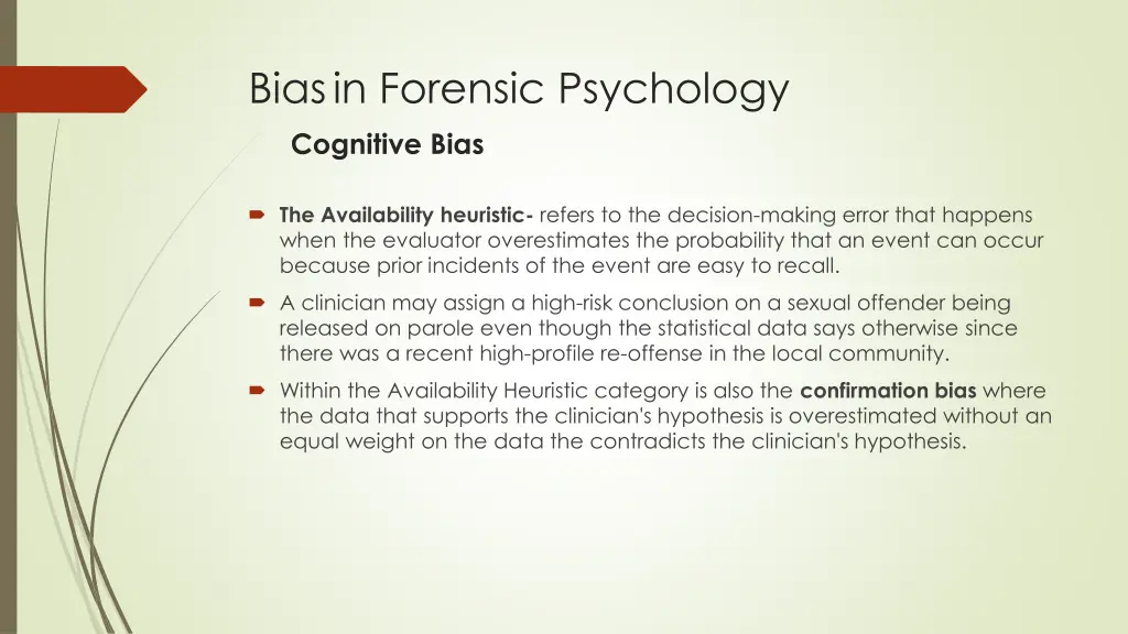 bias in forensic psychology cognitive bias 2