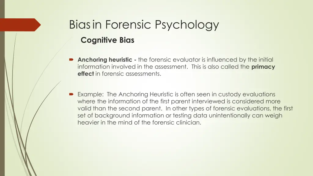 bias in forensic psychology cognitive bias 3