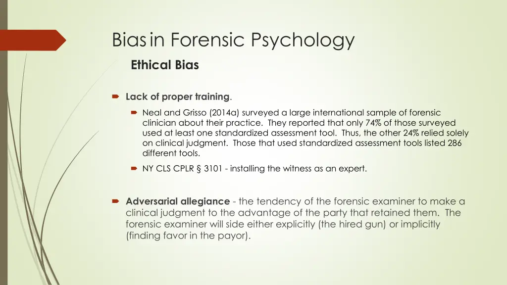bias in forensic psychology ethical bias 2